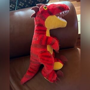 Build A Bear Red Raptor Dinosaur Plush.